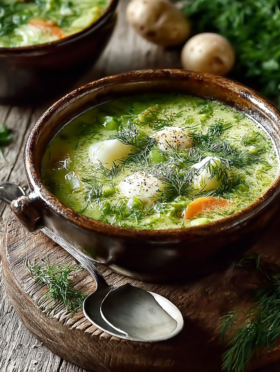 Hearty Polish Dill Soup to Warm Your Soul - Polish Dill Soup - main visual representation