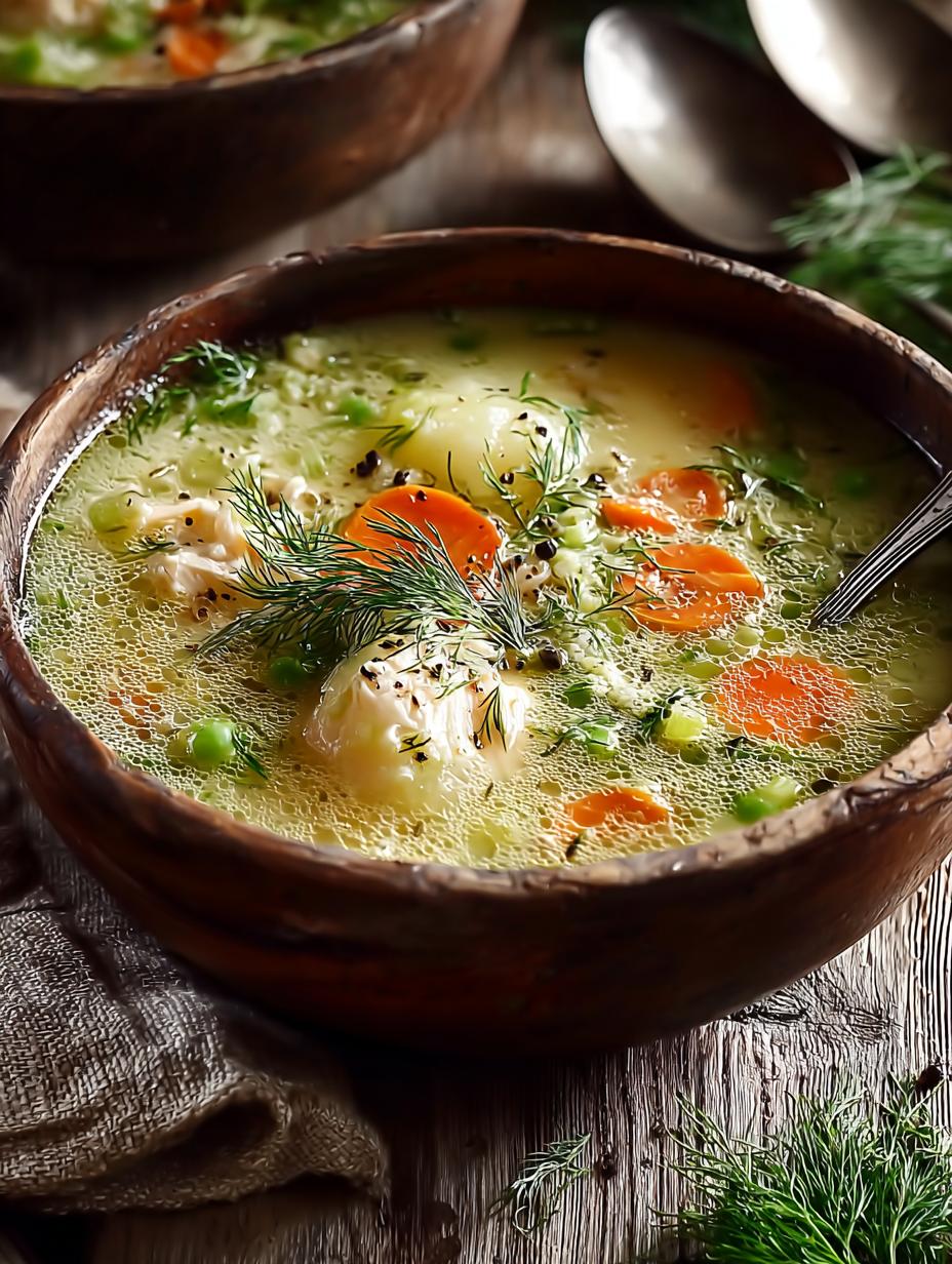 Hearty Polish Dill Soup to Warm Your Soul - Polish Dill Soup - additional detail