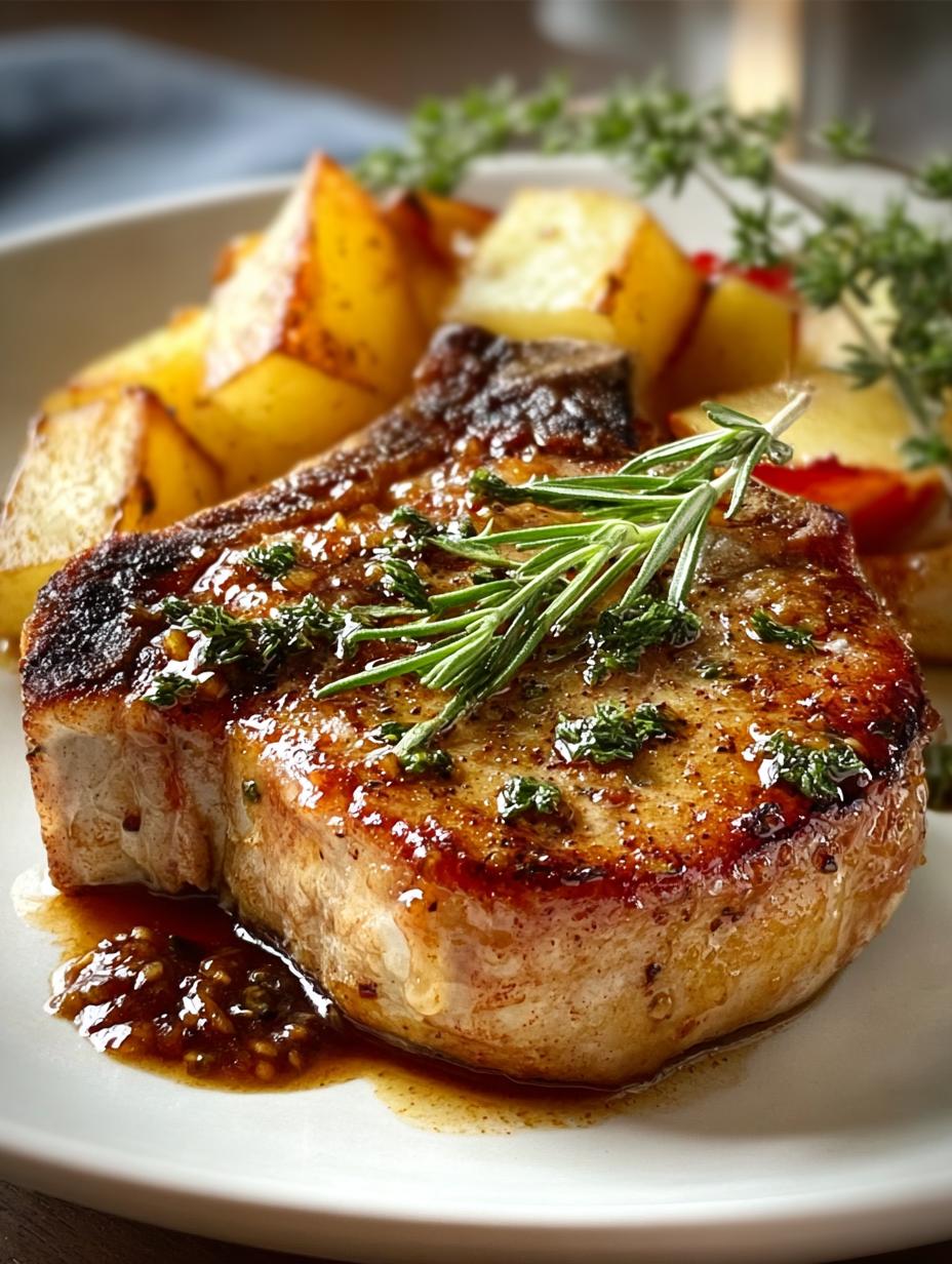 Pork Chops with Applesauce