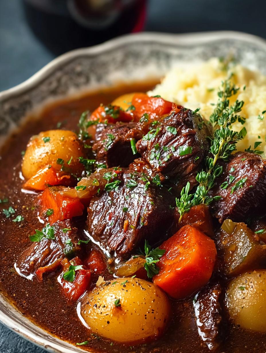 Savory Pot Beef Bourguignon Recipe in Under 2 Hours - Pot Beef Bourguignon - main visual representation