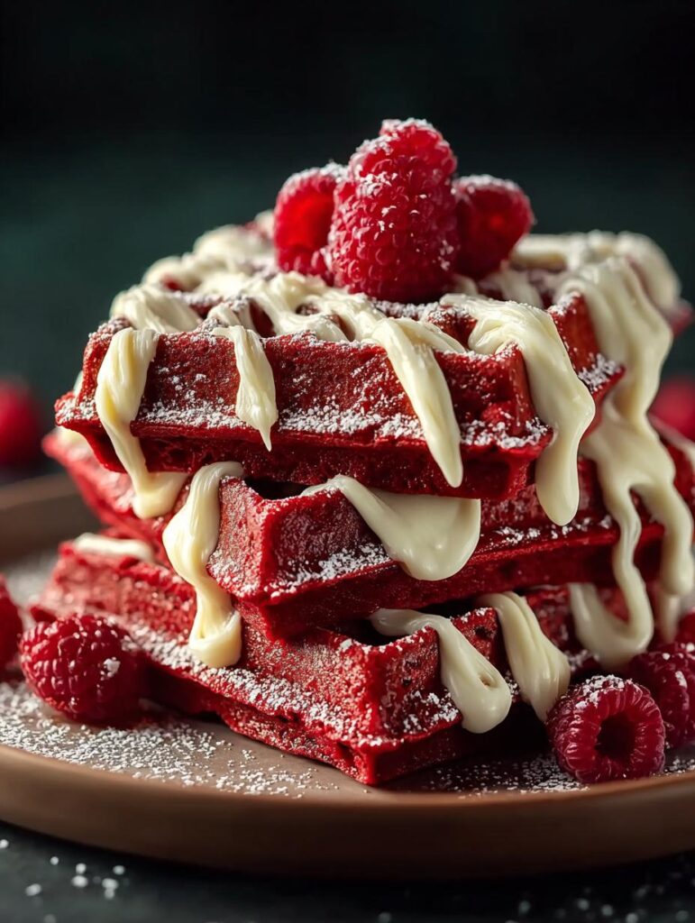 Red Velvet Waffles with