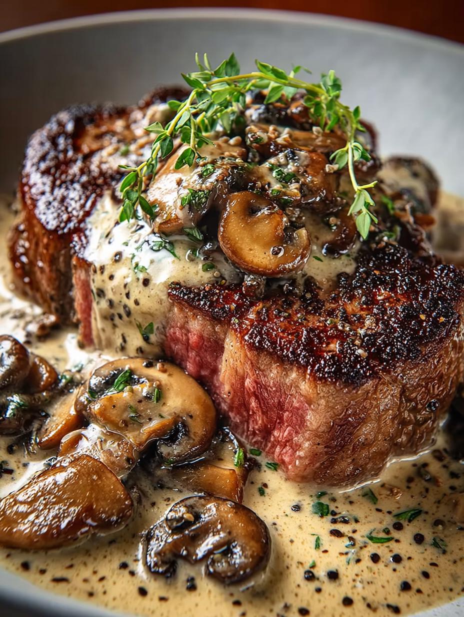 Ribeye Steaks Creamy Mushroom