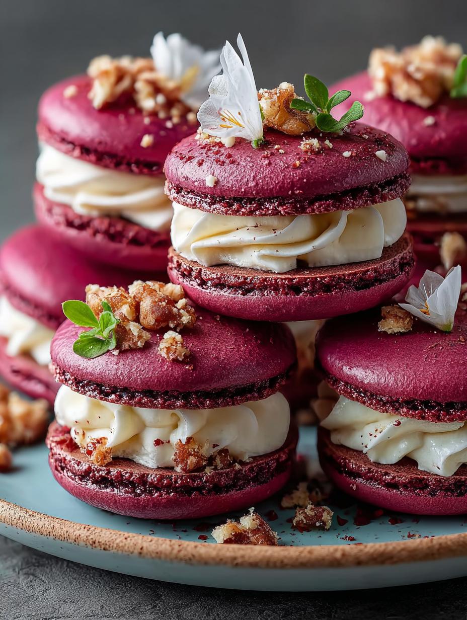 Savory Beet Macarons Goat