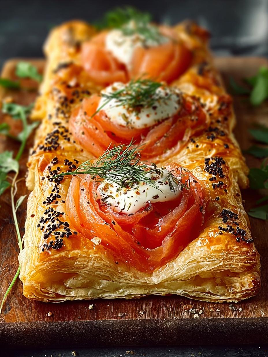 Irresistible Smoked Salmon Puff Pastry Tart Delight - Smoked Salmon Puff Pastry - additional detail