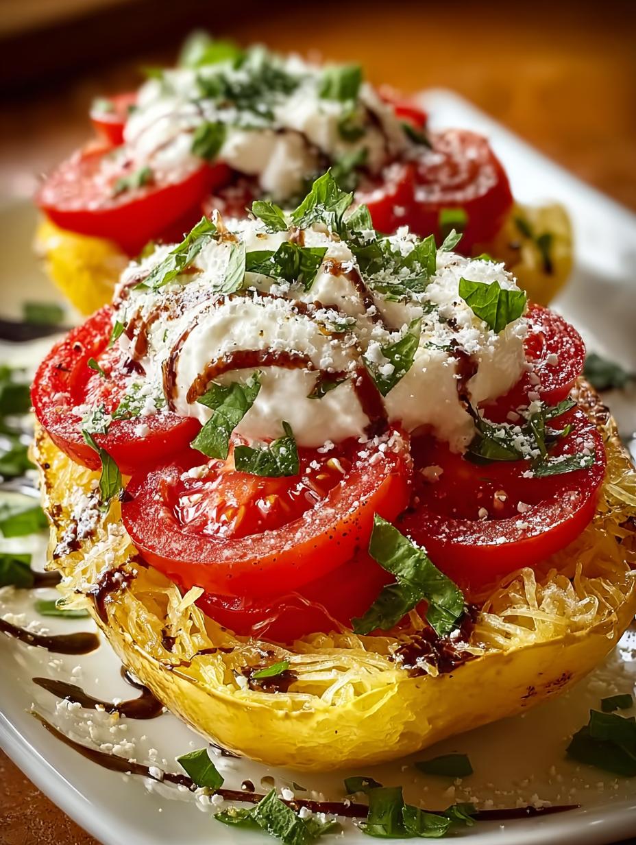 Spaghetti Squash Caprese Healthy