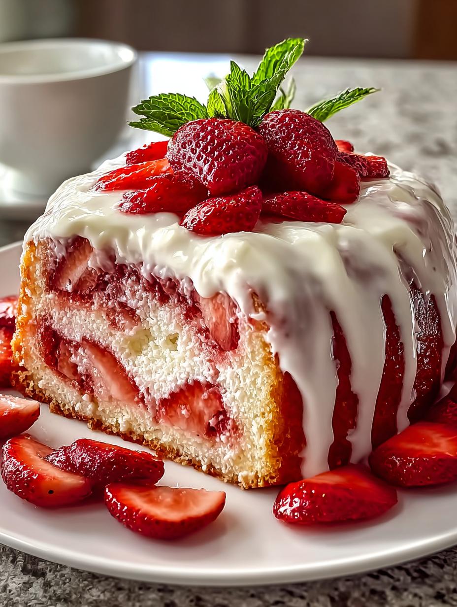 Strawberry Cream Cheese Pound