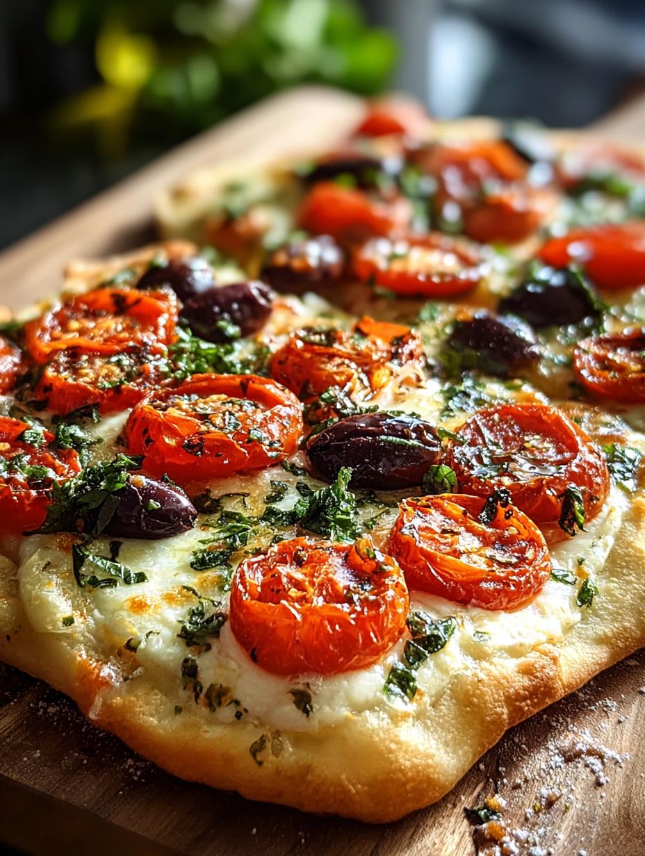 Delicious Tomato Olive Flatbread: 7 Simple Steps - Tomato Olive Flatbread - main visual representation