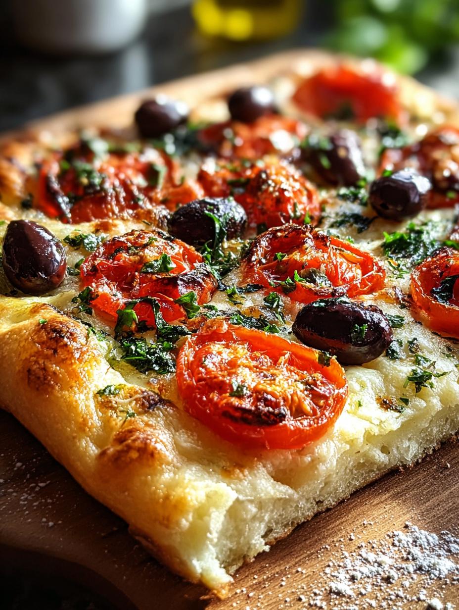 Delicious Tomato Olive Flatbread: 7 Simple Steps - Tomato Olive Flatbread - additional detail