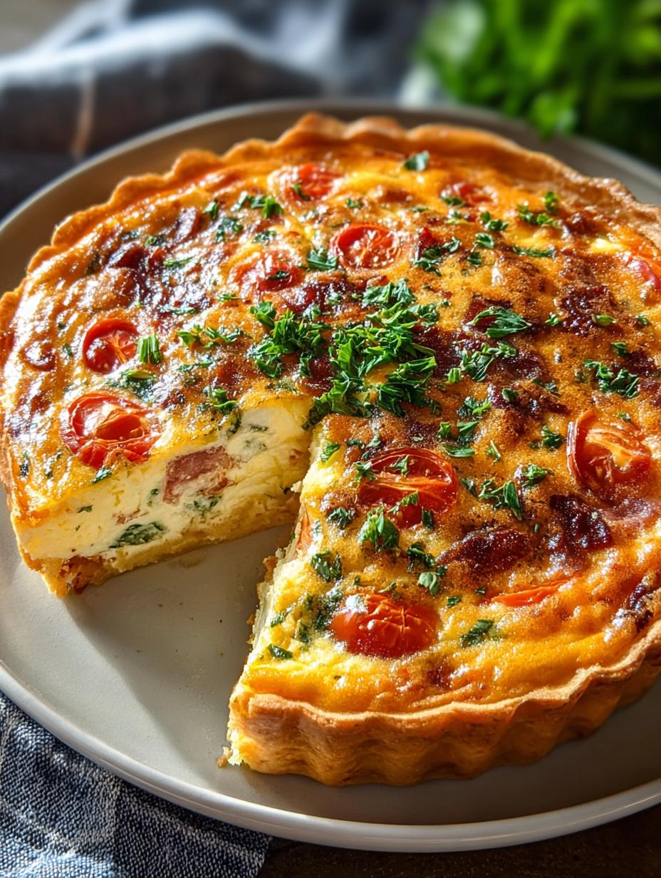 Tortilla Quiche Bake with