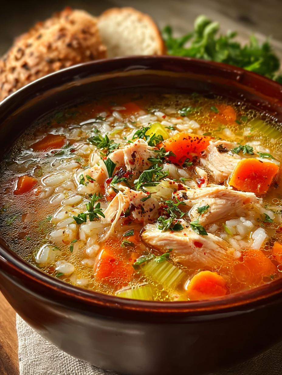 Turkey Rice Soup Bowl