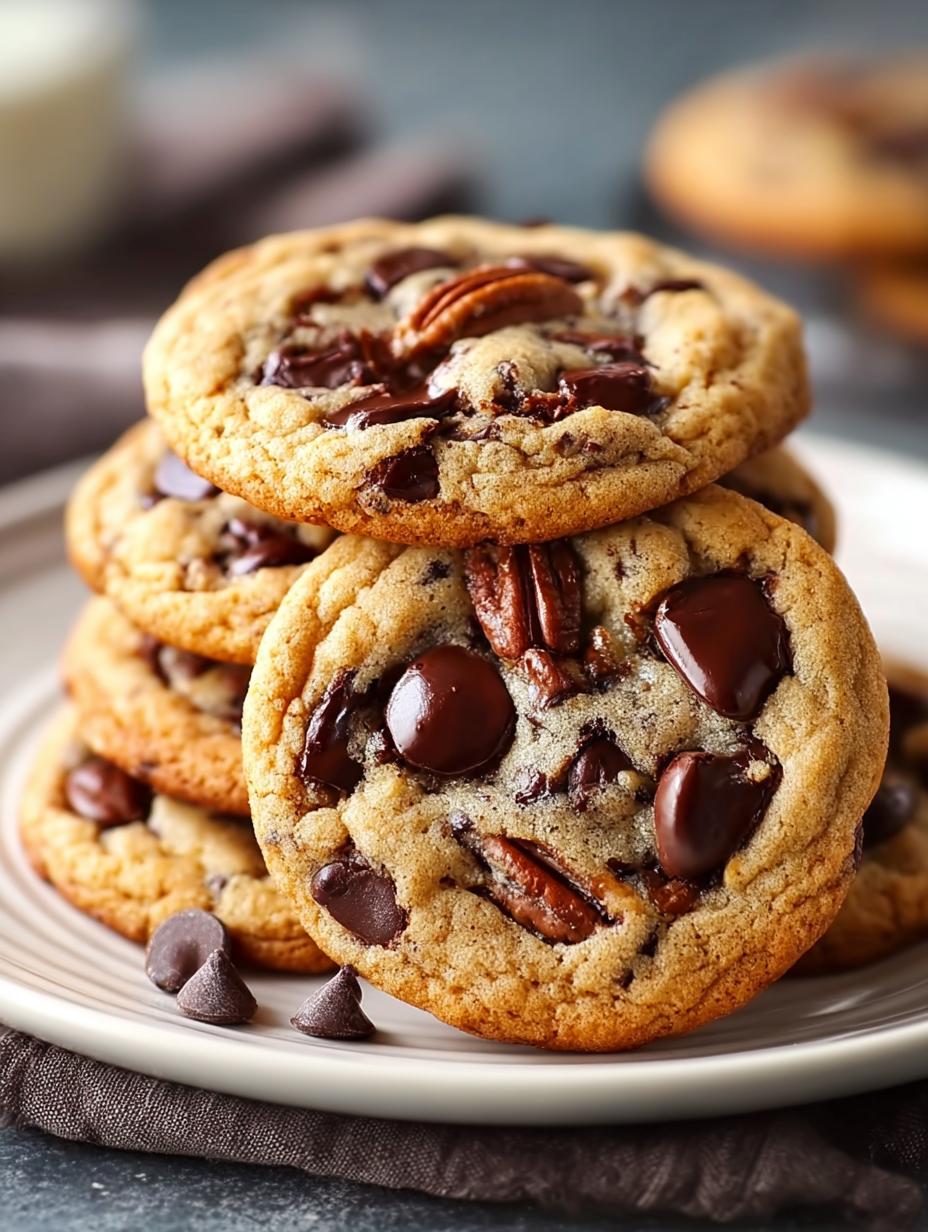 Irresistible Turtle Chocolate Chip Cookies fresh from the oven on a cooling rack