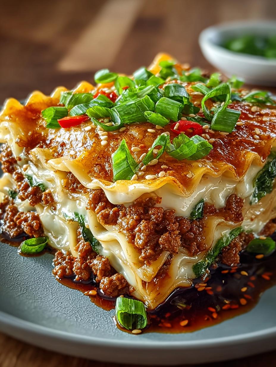 Asian Dumpling Lasagna Soy