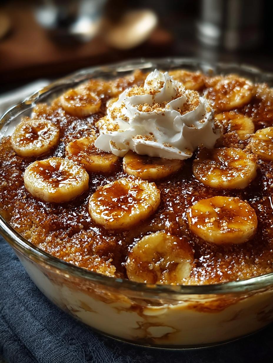 Delicious Bananas Foster Cobbler Delightful with caramel sauce