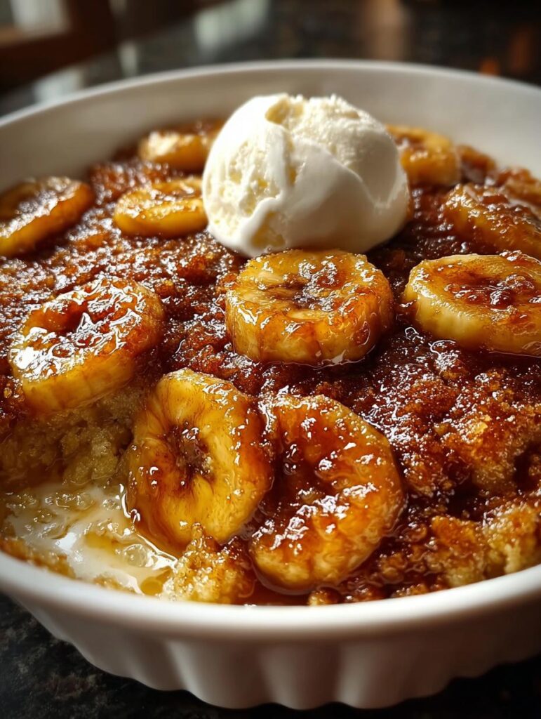 Bananas Foster Cobbler Delightful