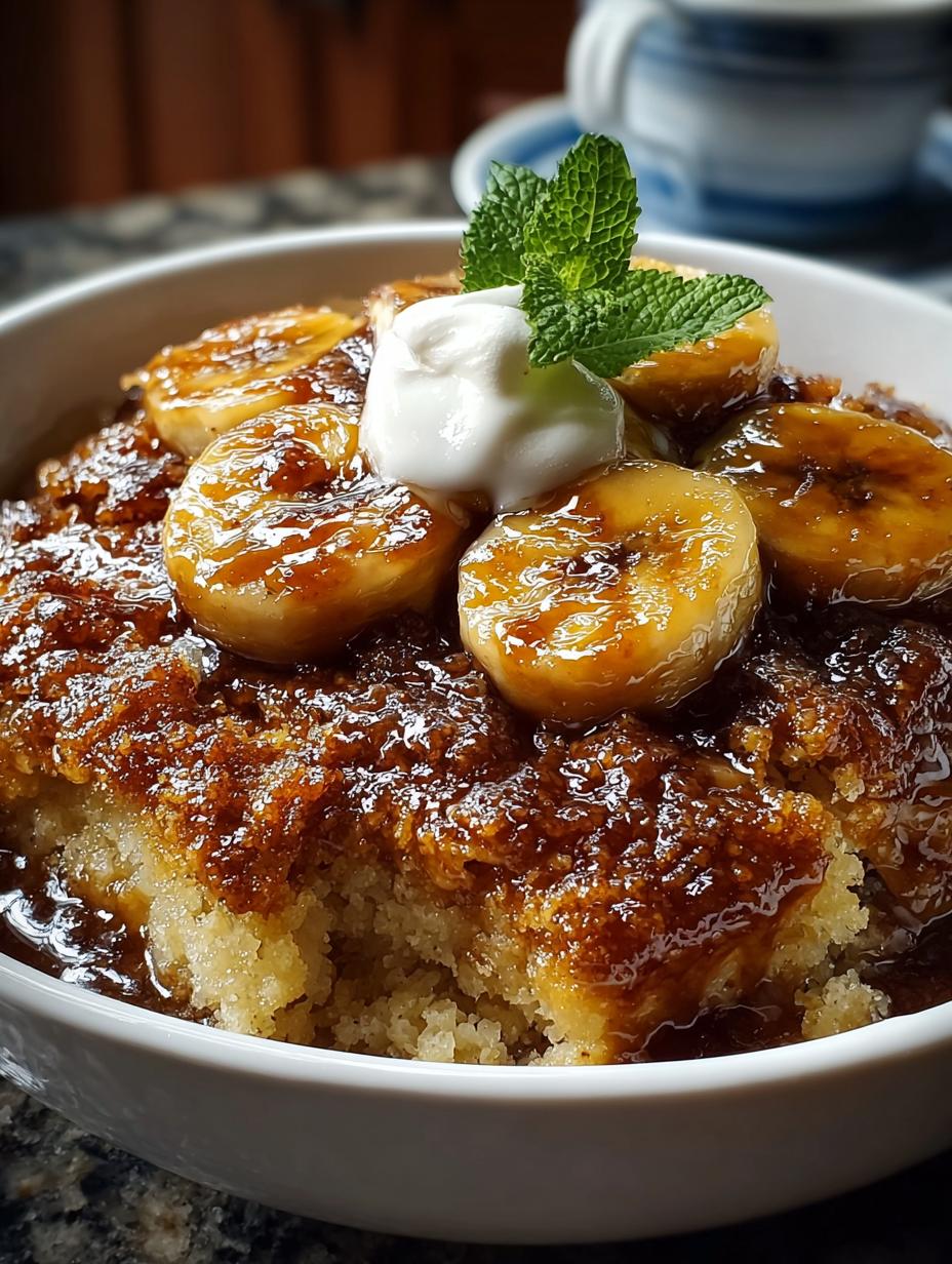 Bananas Foster Cobbler Dessert