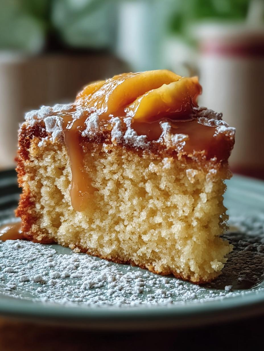 Delicious Brown Sugar Peach Cake with Creamy Frosting - Brown Sugar Peach Cake - additional detail