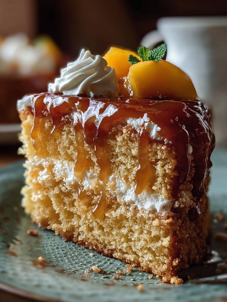 Brown Sugar Peach Cake