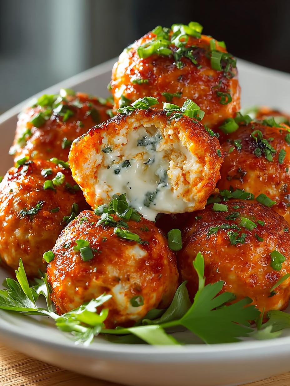 Delicious Buffalo Chicken Meatballs Appetizer Recipe - Buffalo Chicken Meatballs Appetizer - additional detail