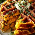 Cheddar Jalapeno Cornbread Waffles