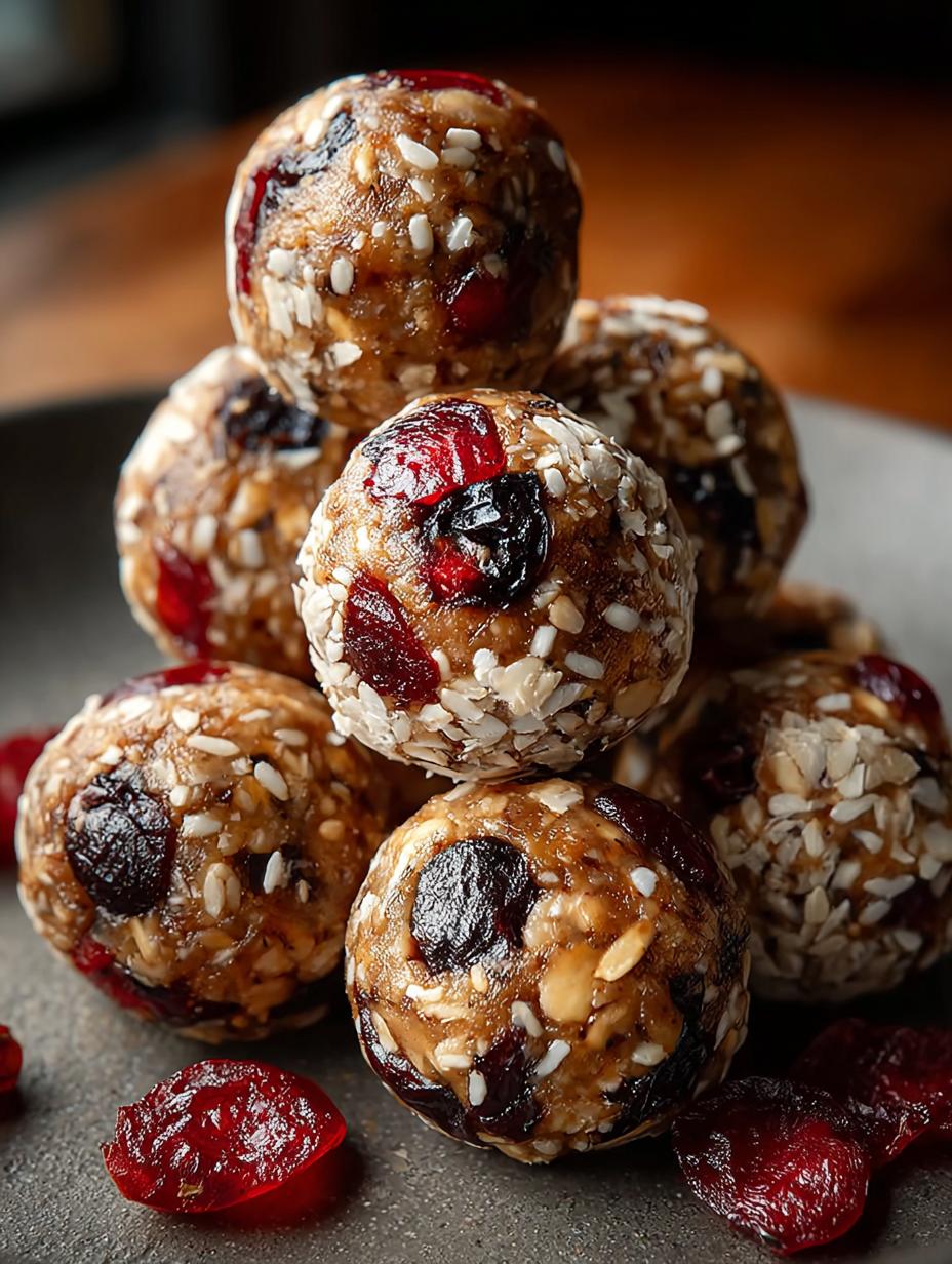 Cherry Cranberry Energy Bites