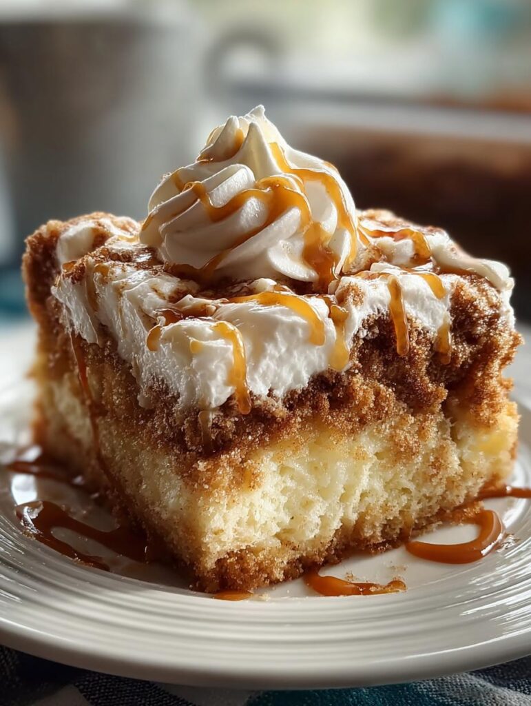 Cinnamon Roll Poke Cake