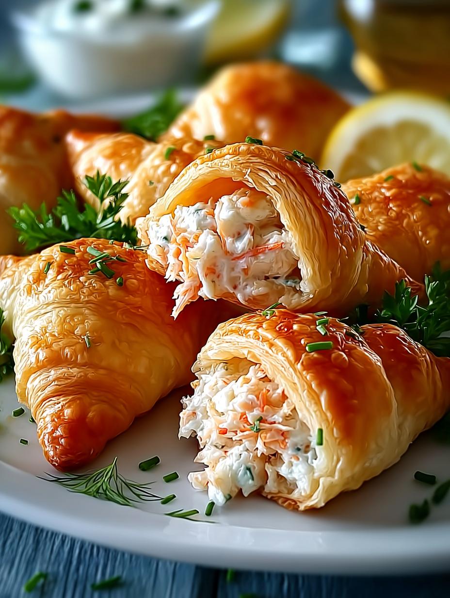 Crab Crescent Bites Delight: 12 Flaky Appetizer Pleasures - Crab Crescent Bites Delight - main visual representation