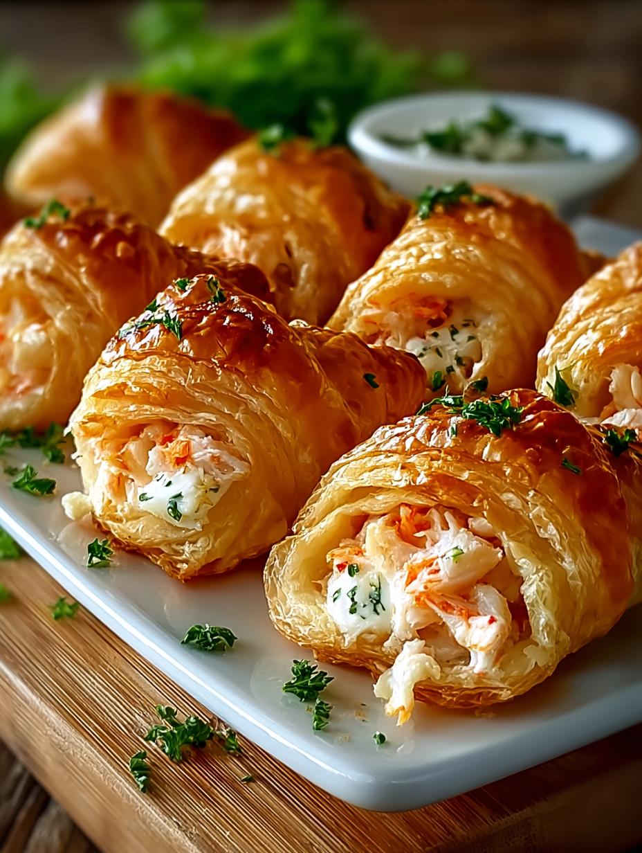 Crab Crescent Bites Delight: 12 Flaky Appetizer Pleasures - Crab Crescent Bites Delight - additional detail
