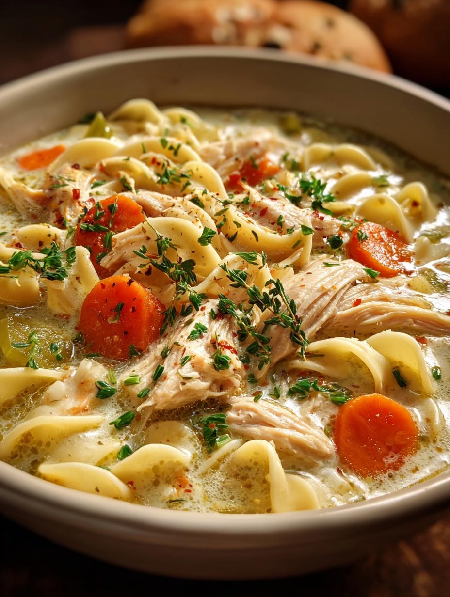 Creamy Chicken Noodle Soup: 6 Steps to Comfort - Creamy Chicken Noodle Soup - main visual representation