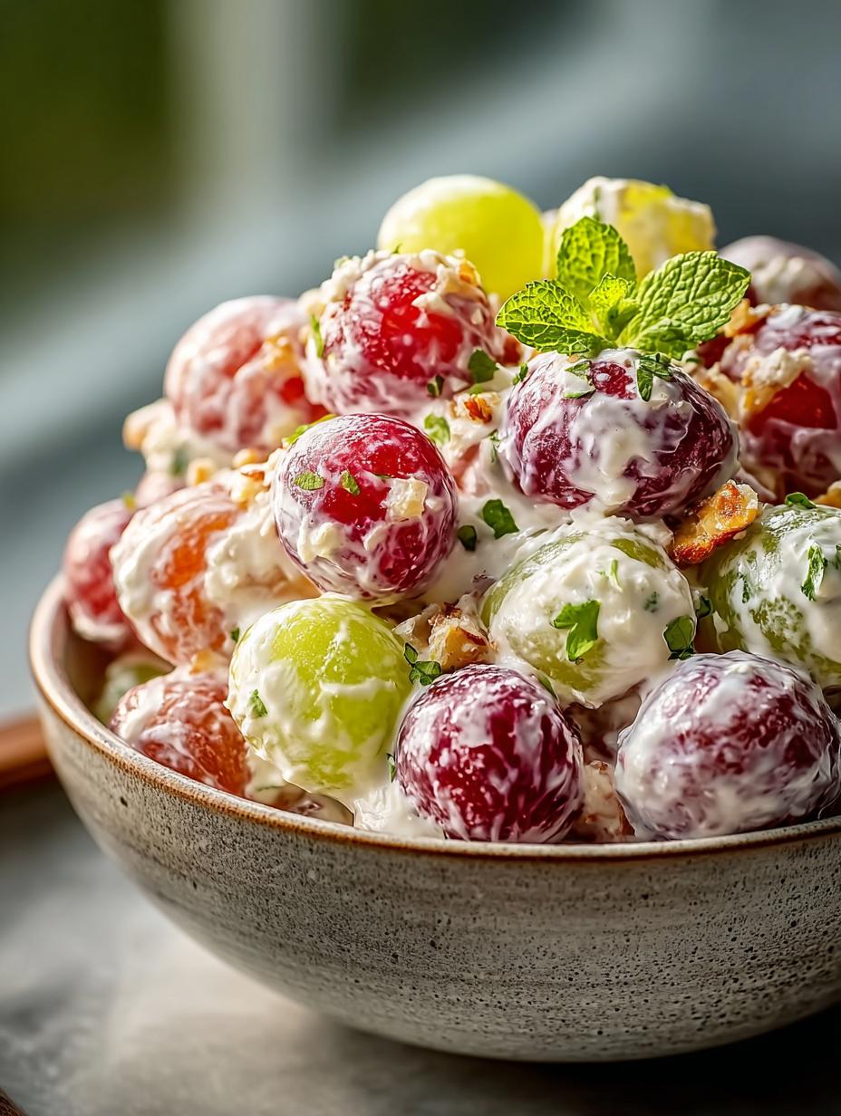 Creamy Grape Salad That Will Wow Your Guests Today - Creamy Grape Salad - additional detail