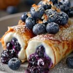 Crispy Keto Blueberry Cream