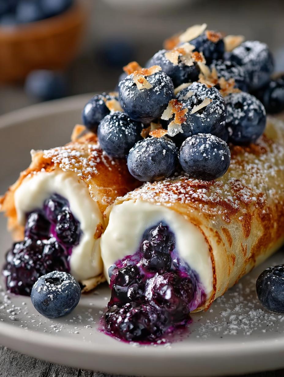 Crispy Keto Blueberry Cream