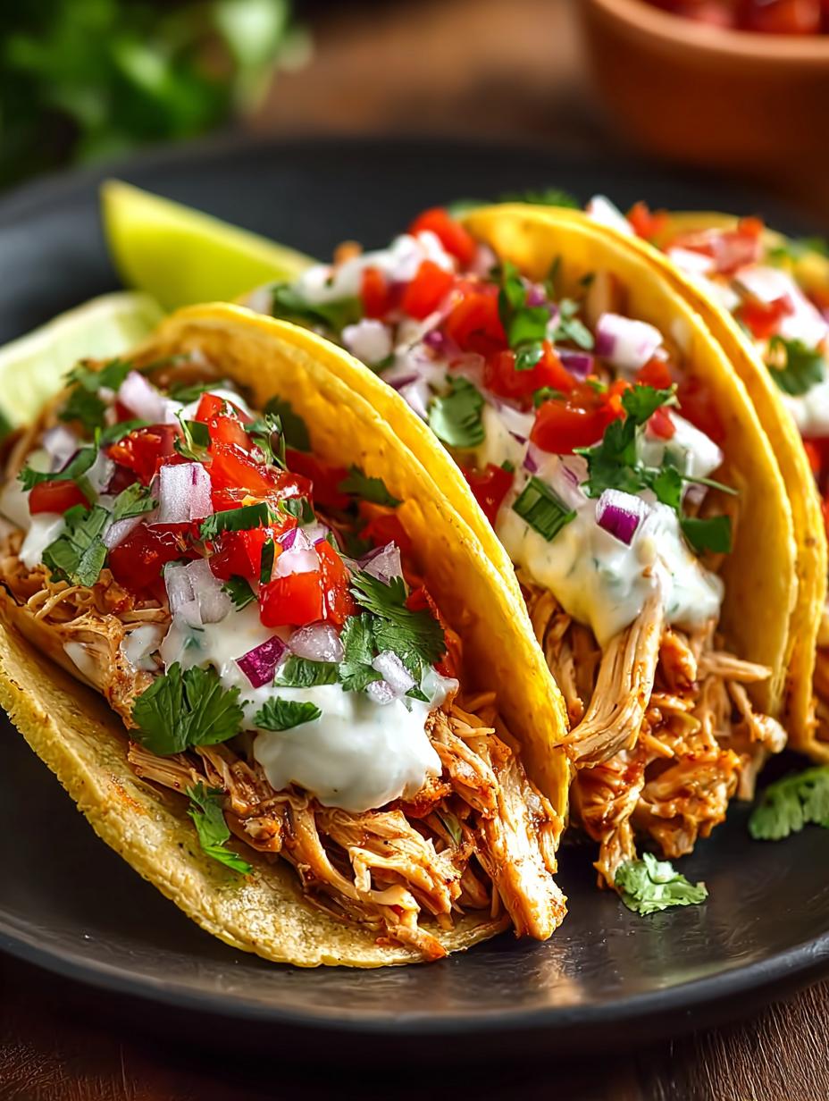 Crock Pot Chicken Tacos