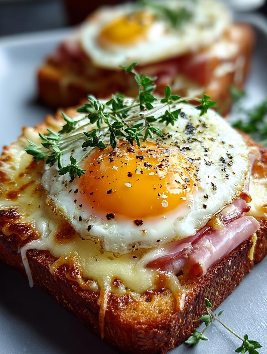 Croque Madame Toast Ham