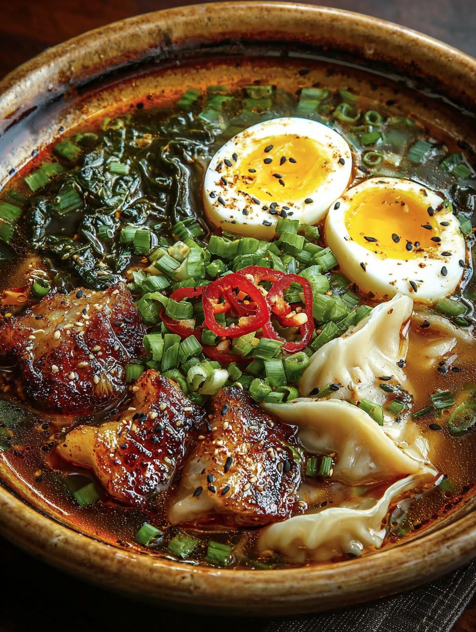 Dumpling Ramen Bowl Soup