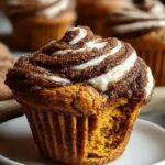 Gingerbread Pumpkin Muffin Swirls