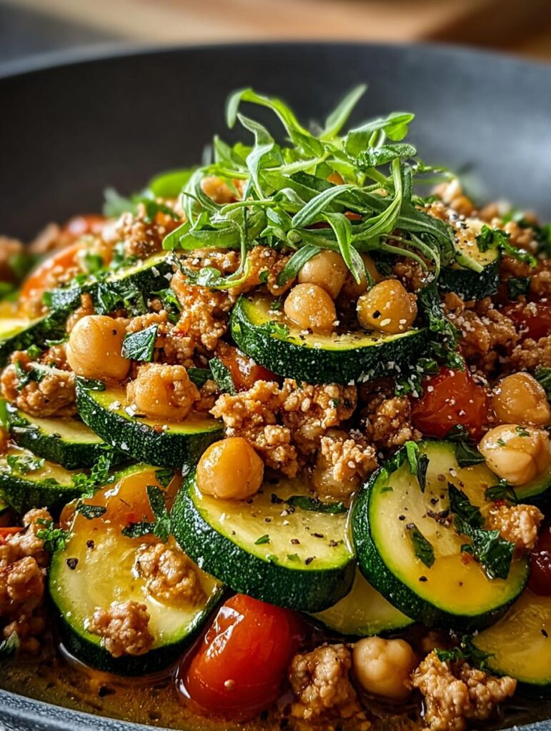 Ground Turkey Zucchini Chickpea