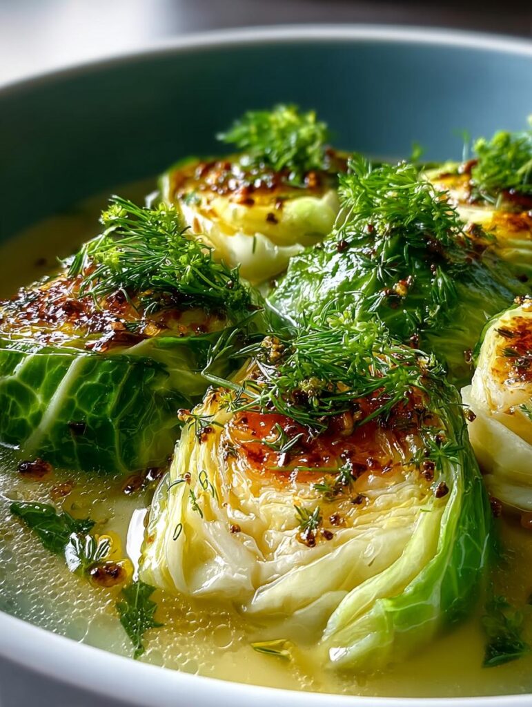 Herby Cabbage Parmesan Broth