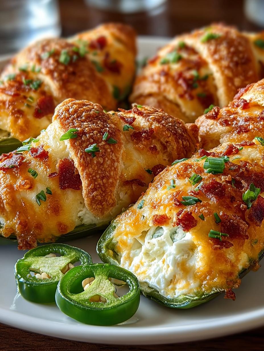 Delicious Jalapeno Popper Cheese Stuffed Crescent Bites ready to serve