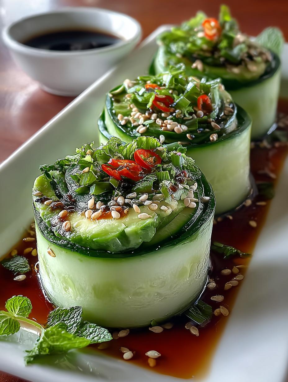 Light Cucumber Avocado Rolls