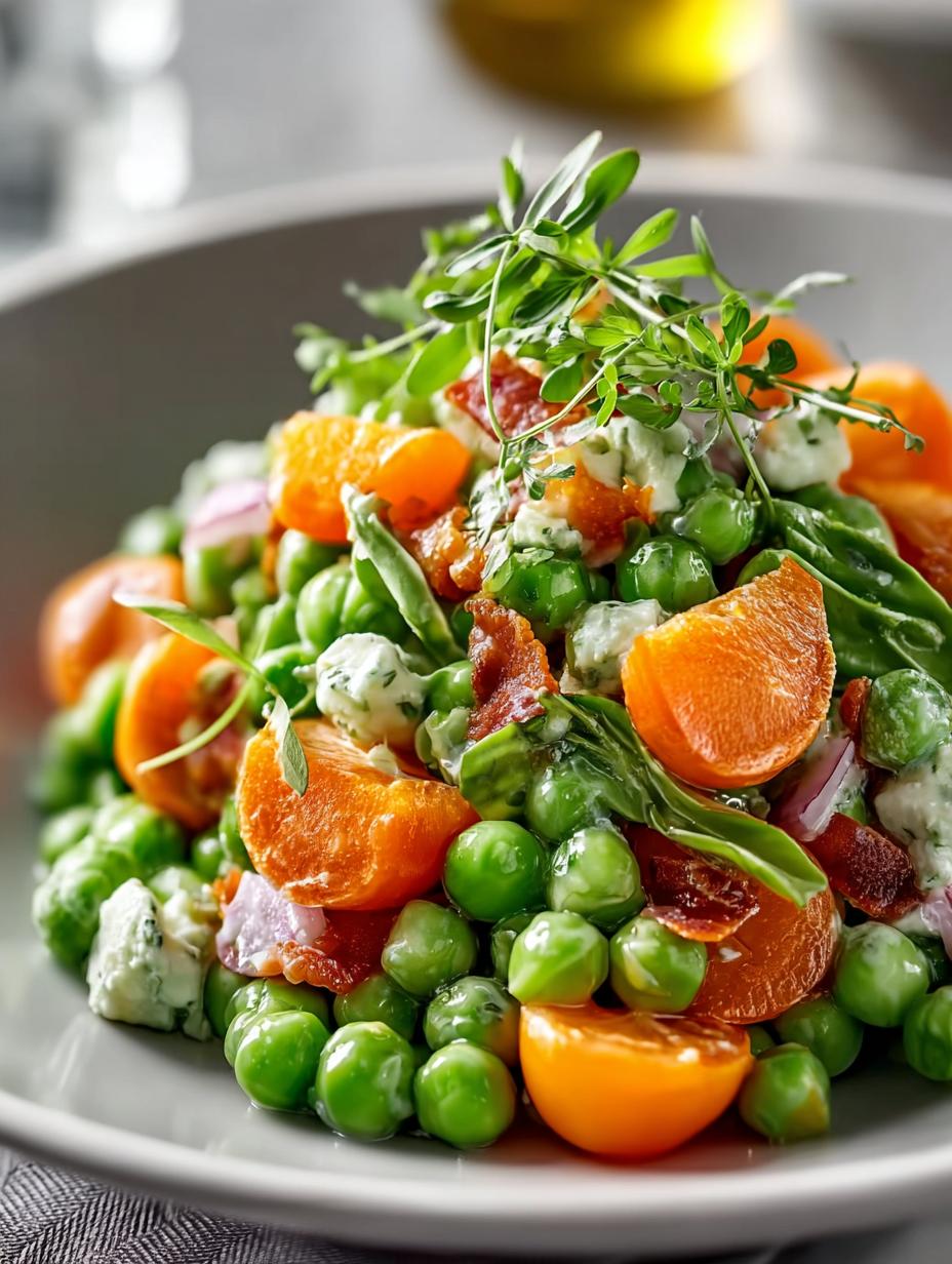 Loaded Pea Salad: 7 Ingredients for a Creamy Delight - Loaded Pea Salad - additional detail
