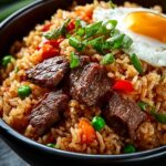 Onion Beef Fried Rice