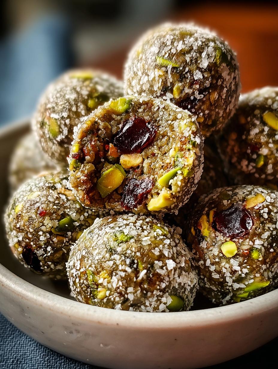 Pistachio Date Energy Balls: 5 Reasons to Love Them - Pistachio Date Energy Balls - additional detail
