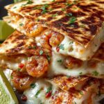 Shrimp Quesadilla Melty Cheese