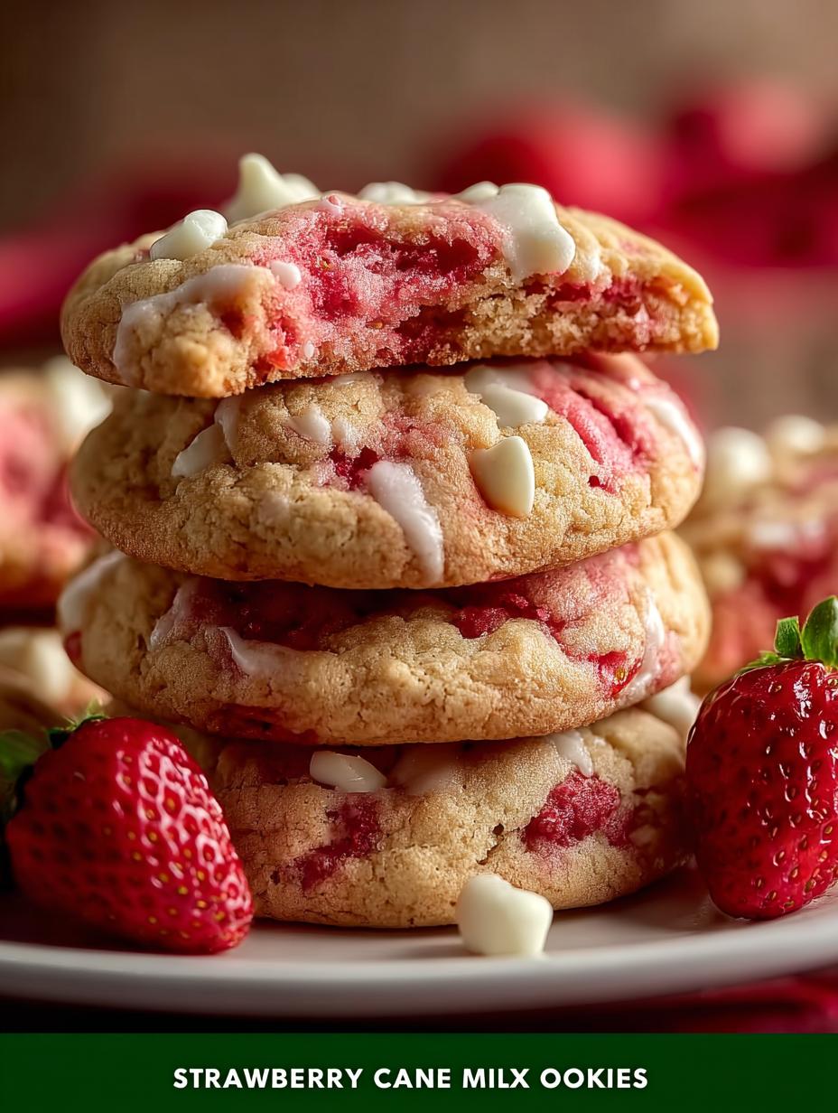 Strawberry Cake Mix Cookies
