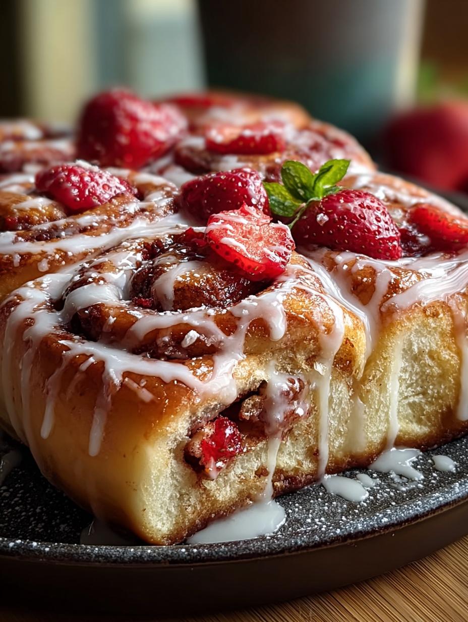 Strawberry Cinnamon Rolls Brioche: 12 Heavenly Delights - Strawberry Cinnamon Rolls Brioche - additional detail