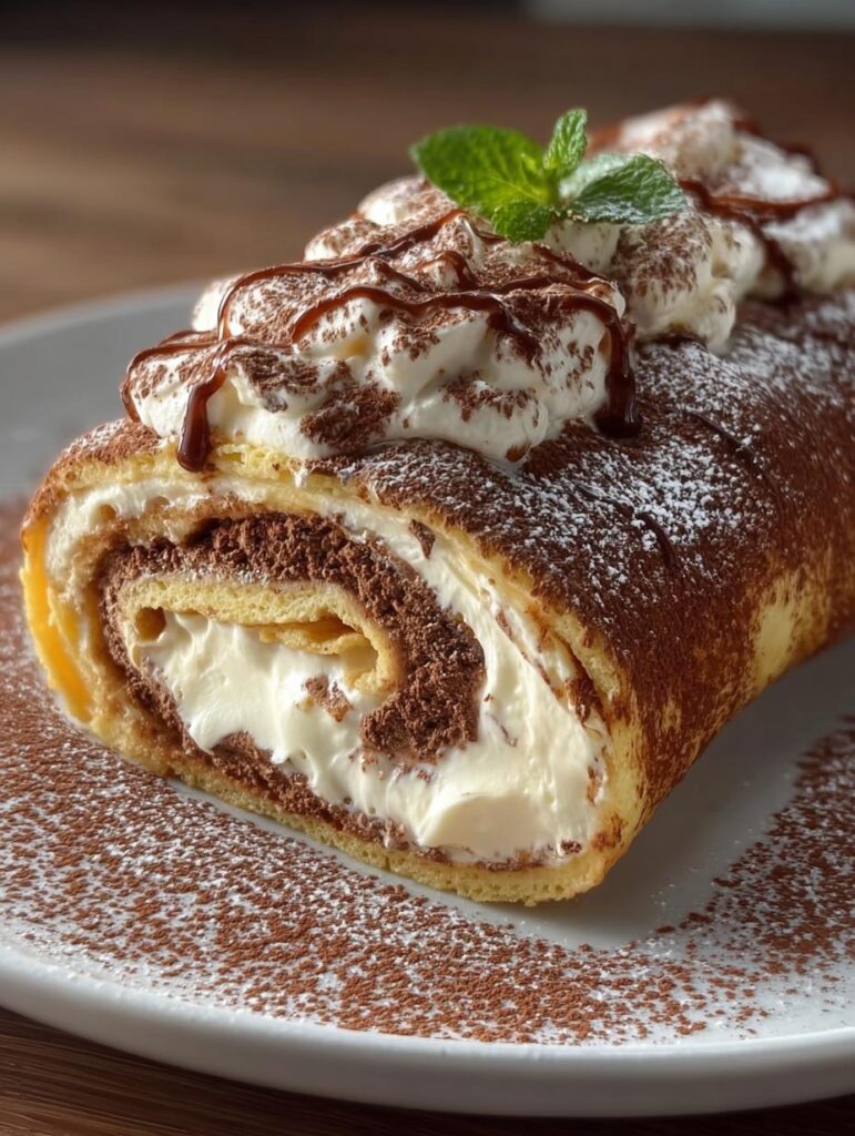 Tiramisu Crepes Cake Roll