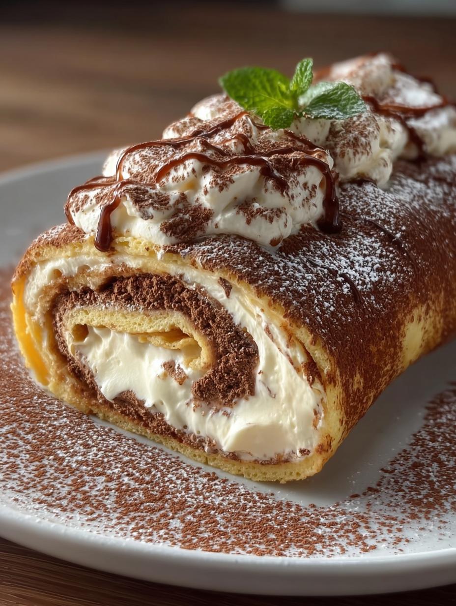 Tiramisu Crepes Cake Roll